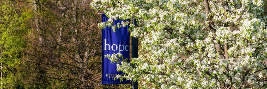 Hope banner on Helen Hayes Hospital Campus