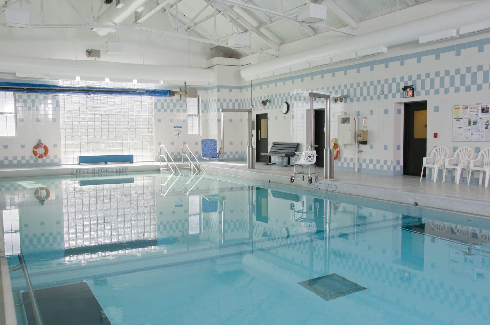 Photo of Helen Hayes Hospital's indoor warm water therapy and wellness pool